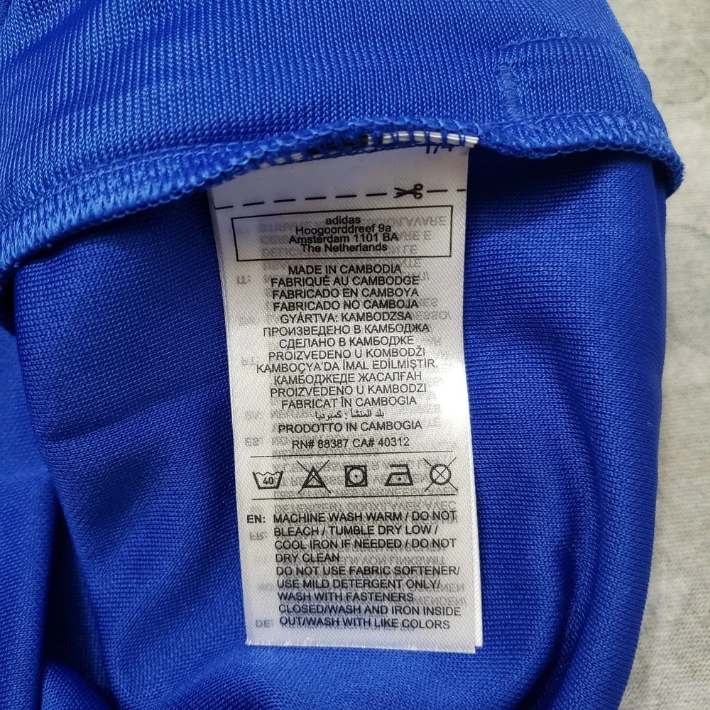 Adidas Windbreaker Track Jacket Youth 11-12Y Blue Full Zip Long‎ Sleeve