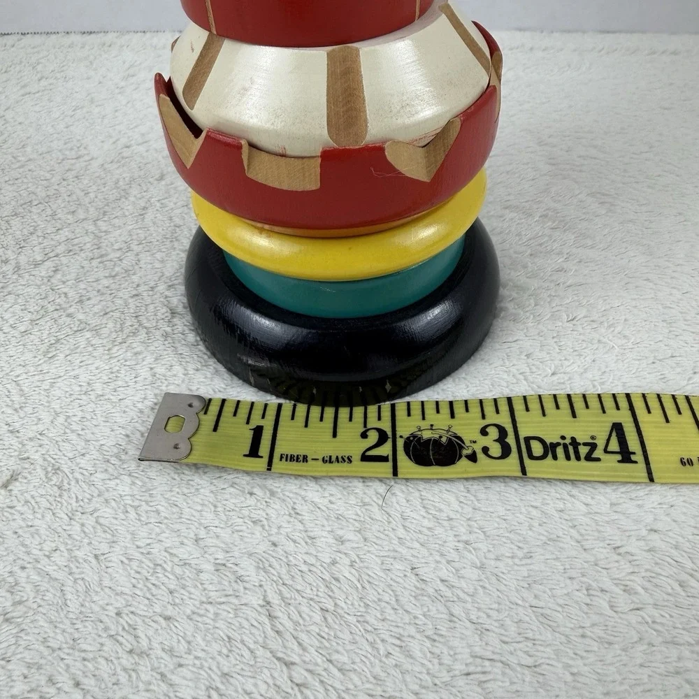 Vintage Russian Tall Wooden‎ Stacking Kremlin Clock Tower Toy Puzzle 18