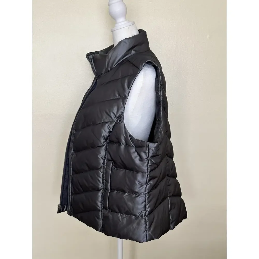 Land’s End Gray‎ Puffer Vest 1X/P 16W-18W Womens Vest