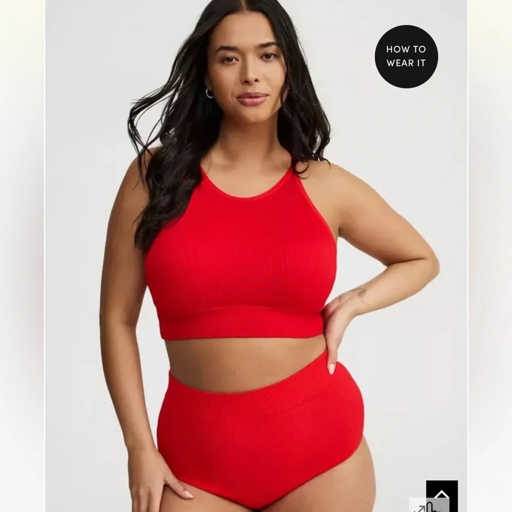 New! Set! Torrid sz 4 Ribbed‎ Bralette Panty 4X