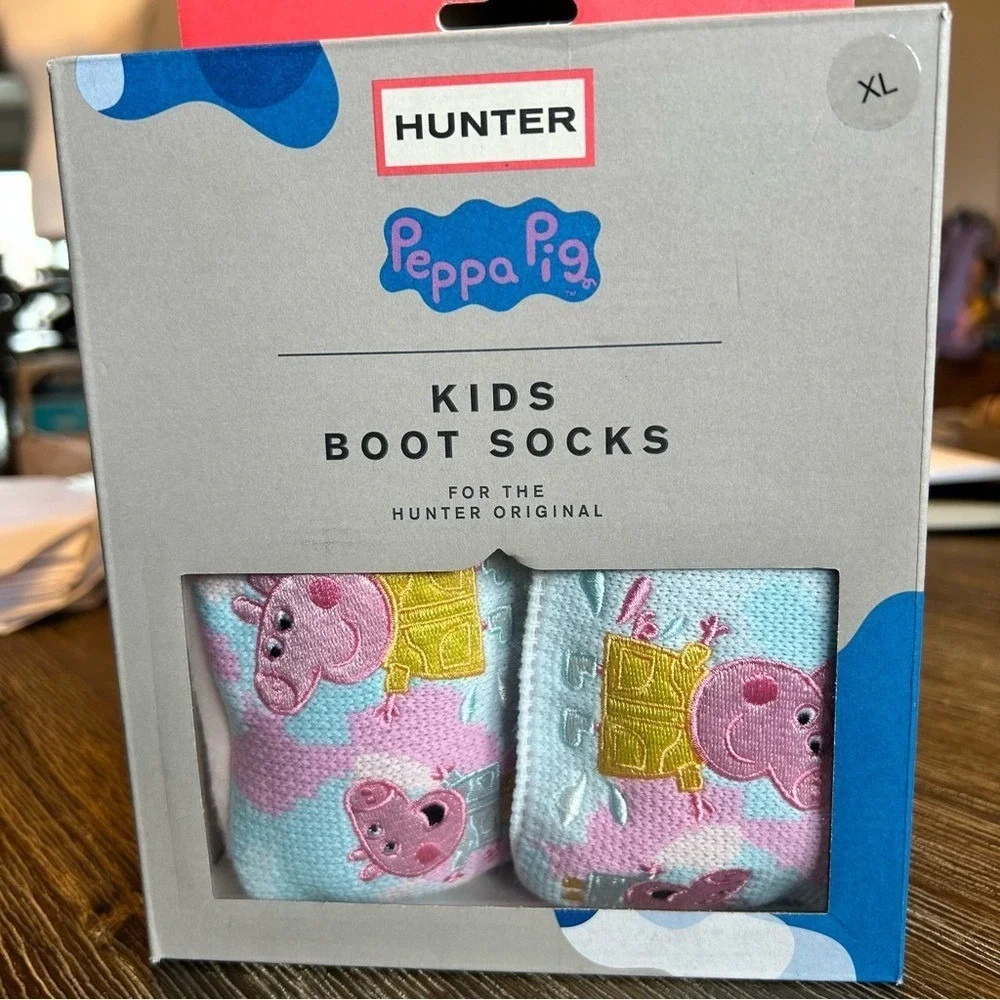 HUNTER Special Edition Peppa Pig Kids Boot Sock Rose XL‎ kids child