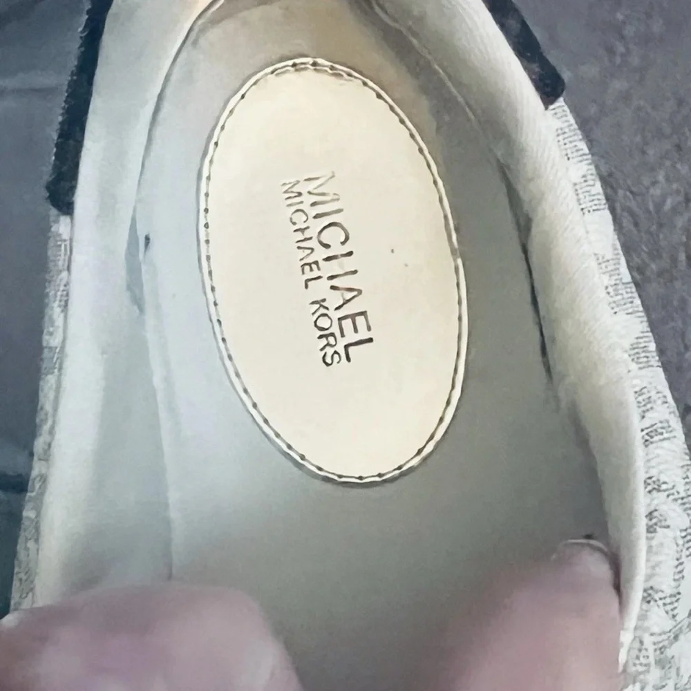Michael Kors Cream & White Sneakers Classic Design