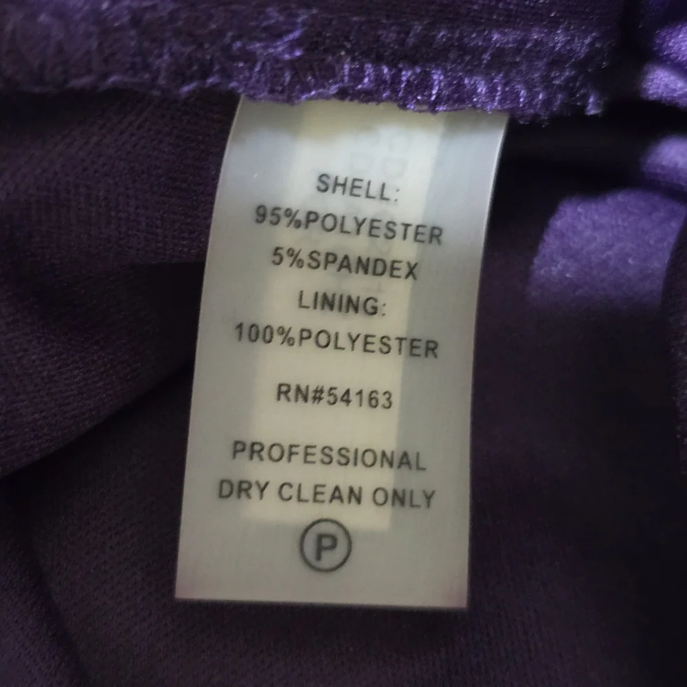 CALVIN KLEIN size 6 Stretch‎ Zip Ruched One Shoulder Embellished Dress Purple