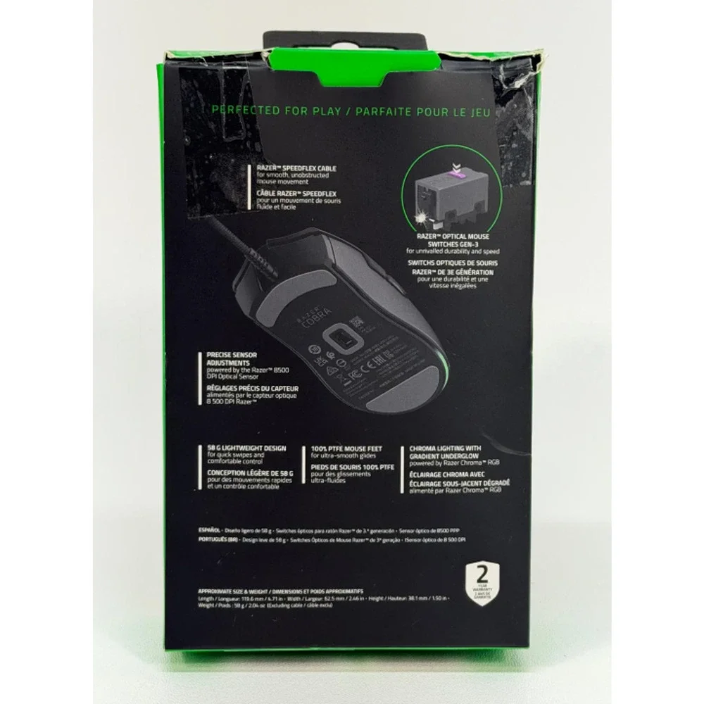 Razer - Cobra Lightweight Optical Gaming Mouse with Chroma RGB Lighting