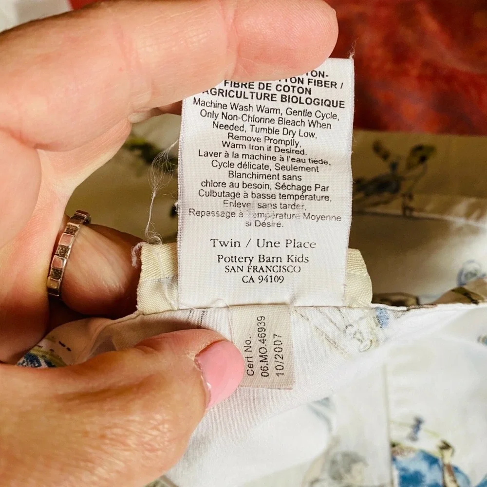 Pottery Barn Kids Sheet Twin Flat Skateboarding Print Organic Cotton Retro