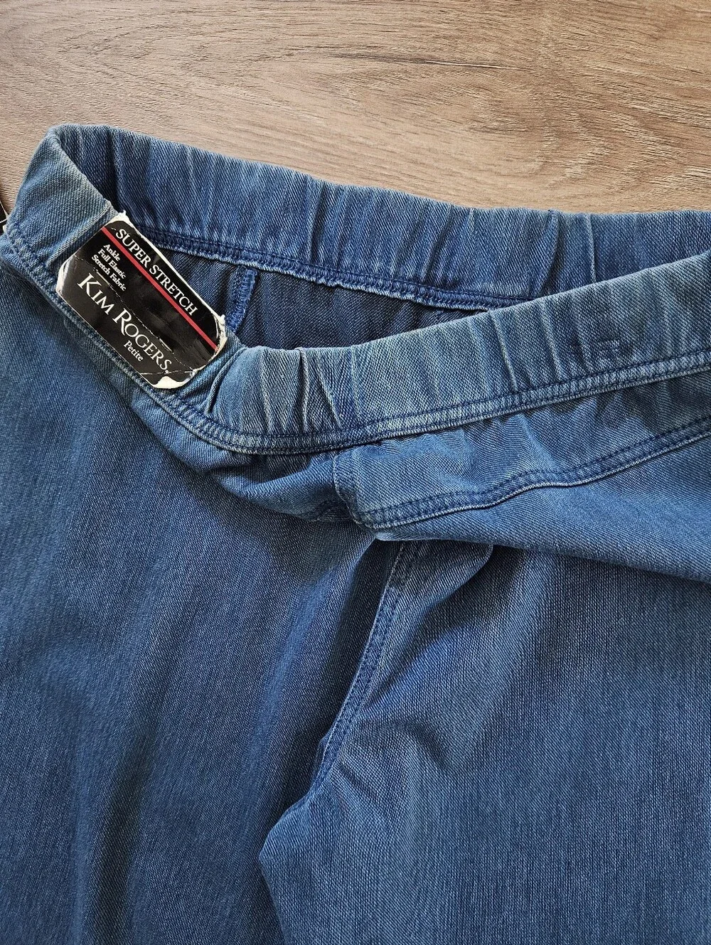 Kim Rogers Blue Stretch Denim Pants Size 14