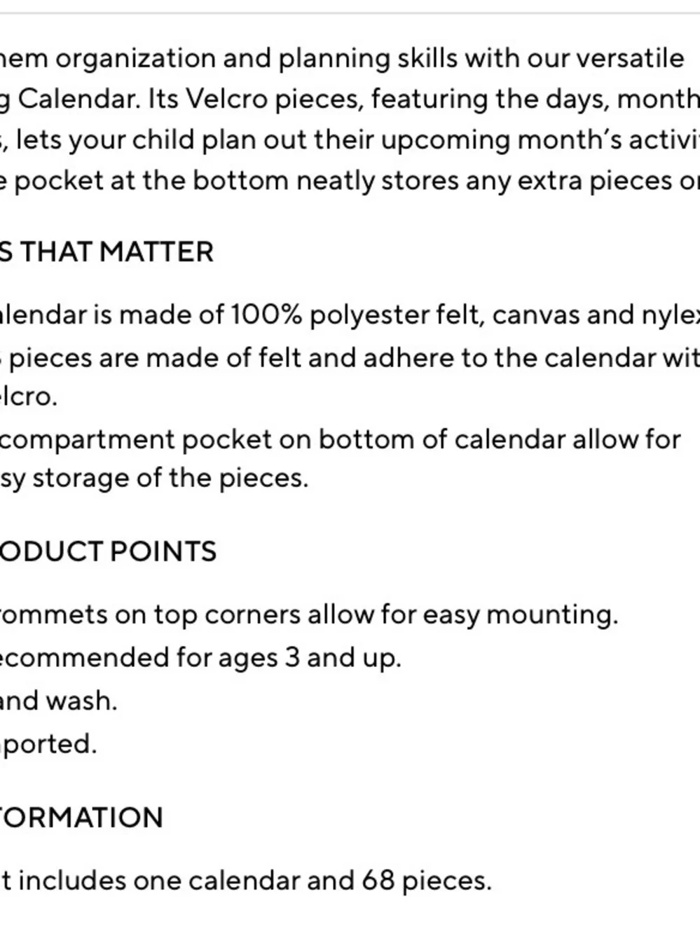 Pottery Barn Kids interactive felt