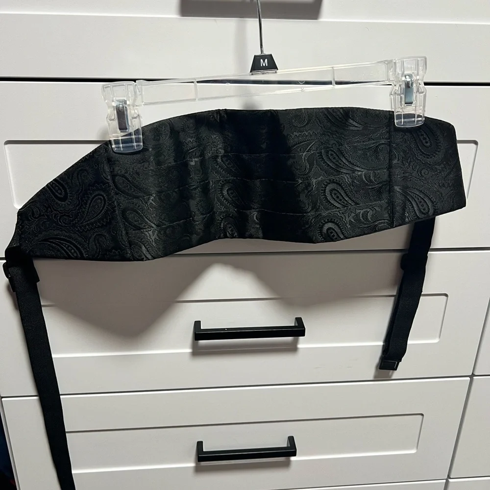 Black Paisley Cummerbund