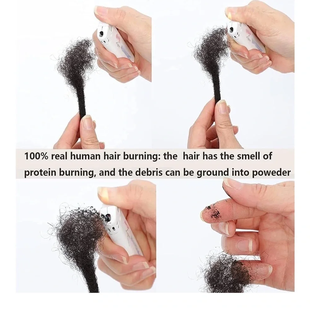 14” Natural Black Dreadlock Extensions Human Hair 0.6 cm 30 Strands #RB7