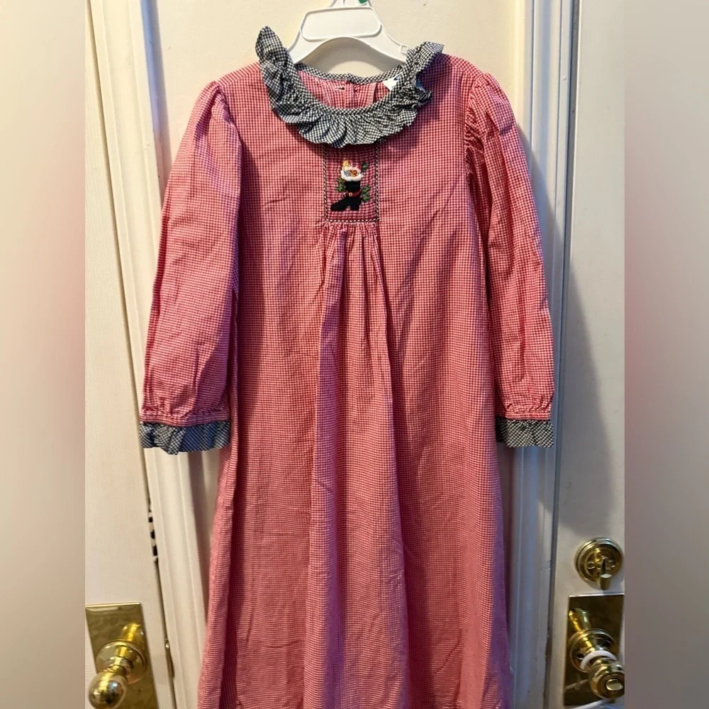 Beaux and Belles Smocked Christmas Bishop Dress