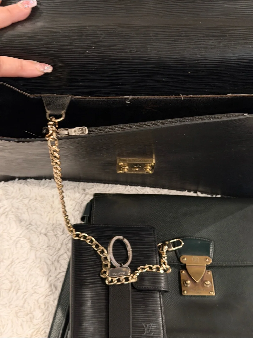 Louis Vuitton Taiga & Epi Leather Executive Bundle Set | Vintage LV crated set
