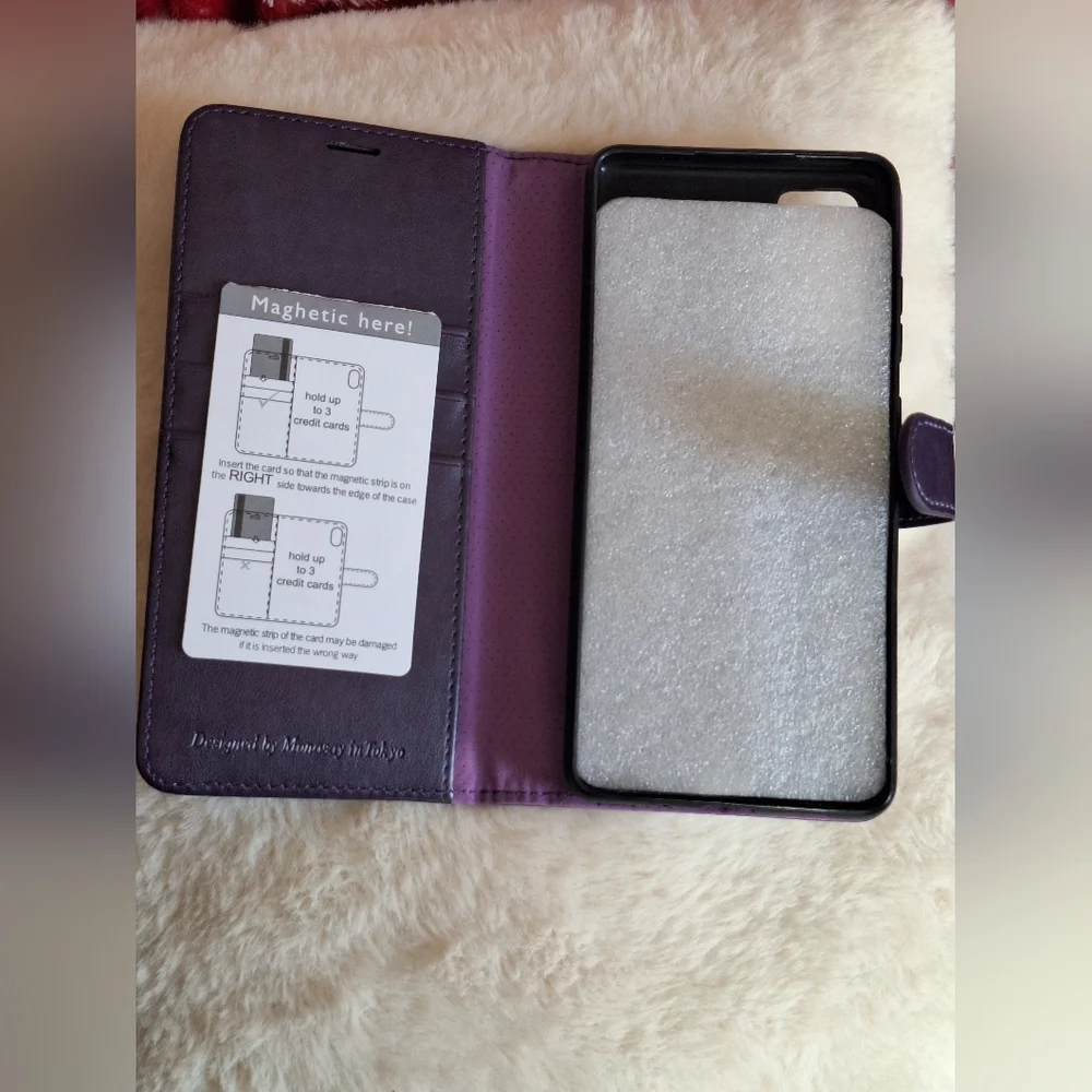 Monasay Purple Leather Phone Wallet Case Samsung Galaxy S20 FE NIB