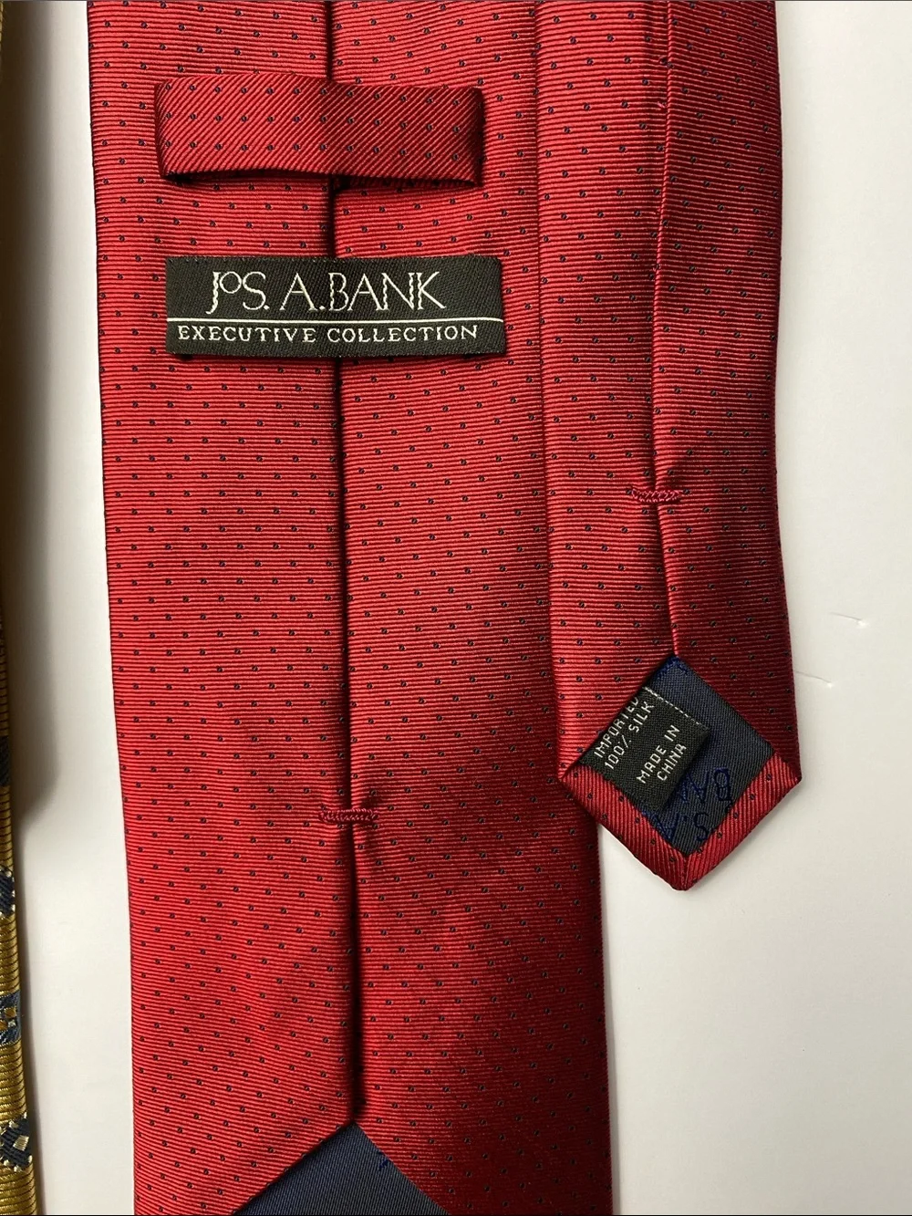 Jos A. Bank Three-Piece Men's Tie Lot/Bundle in Red and Gold