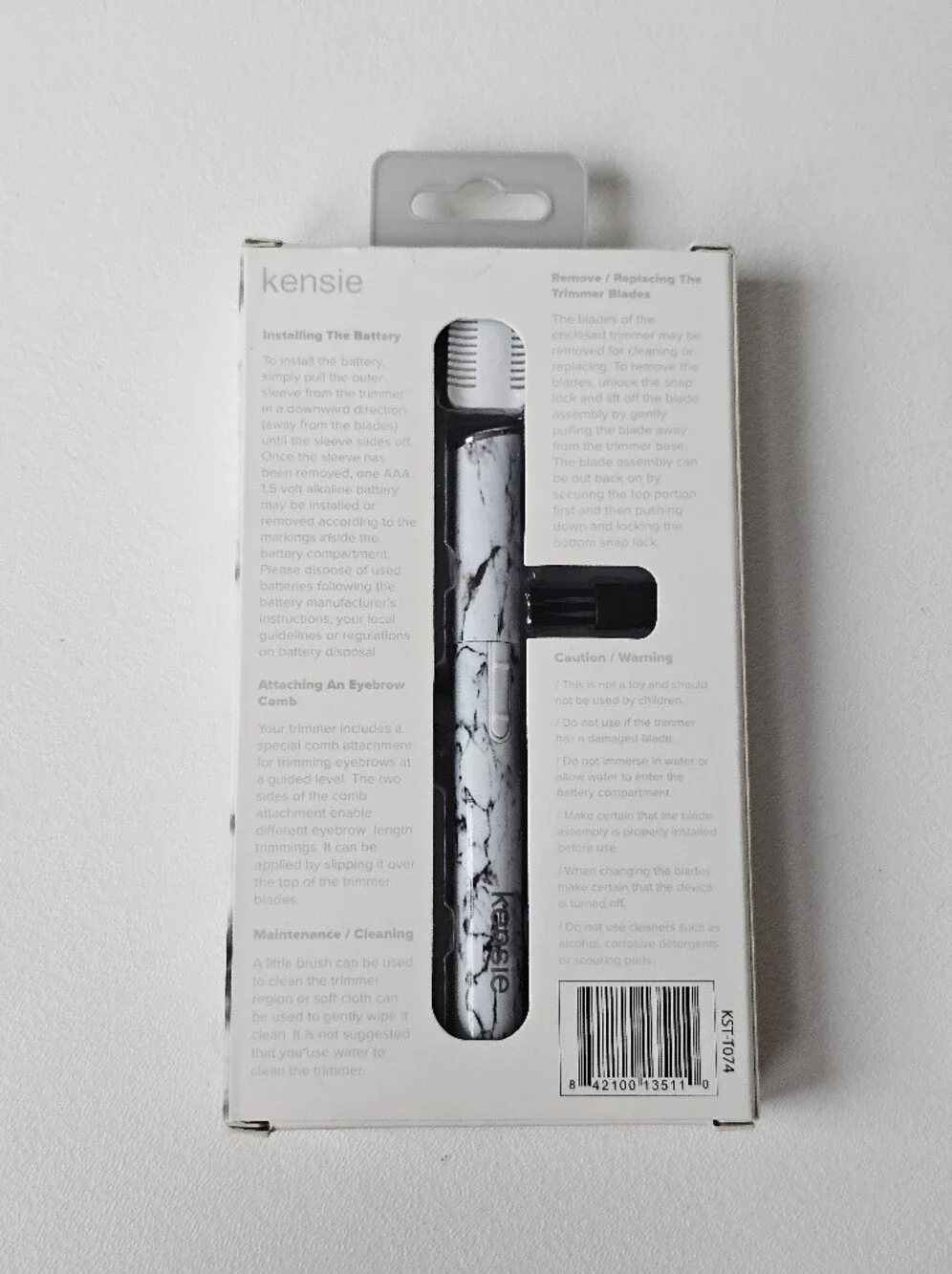 Kensie Precise Body & Brow Trimmer Marble Print New in Box