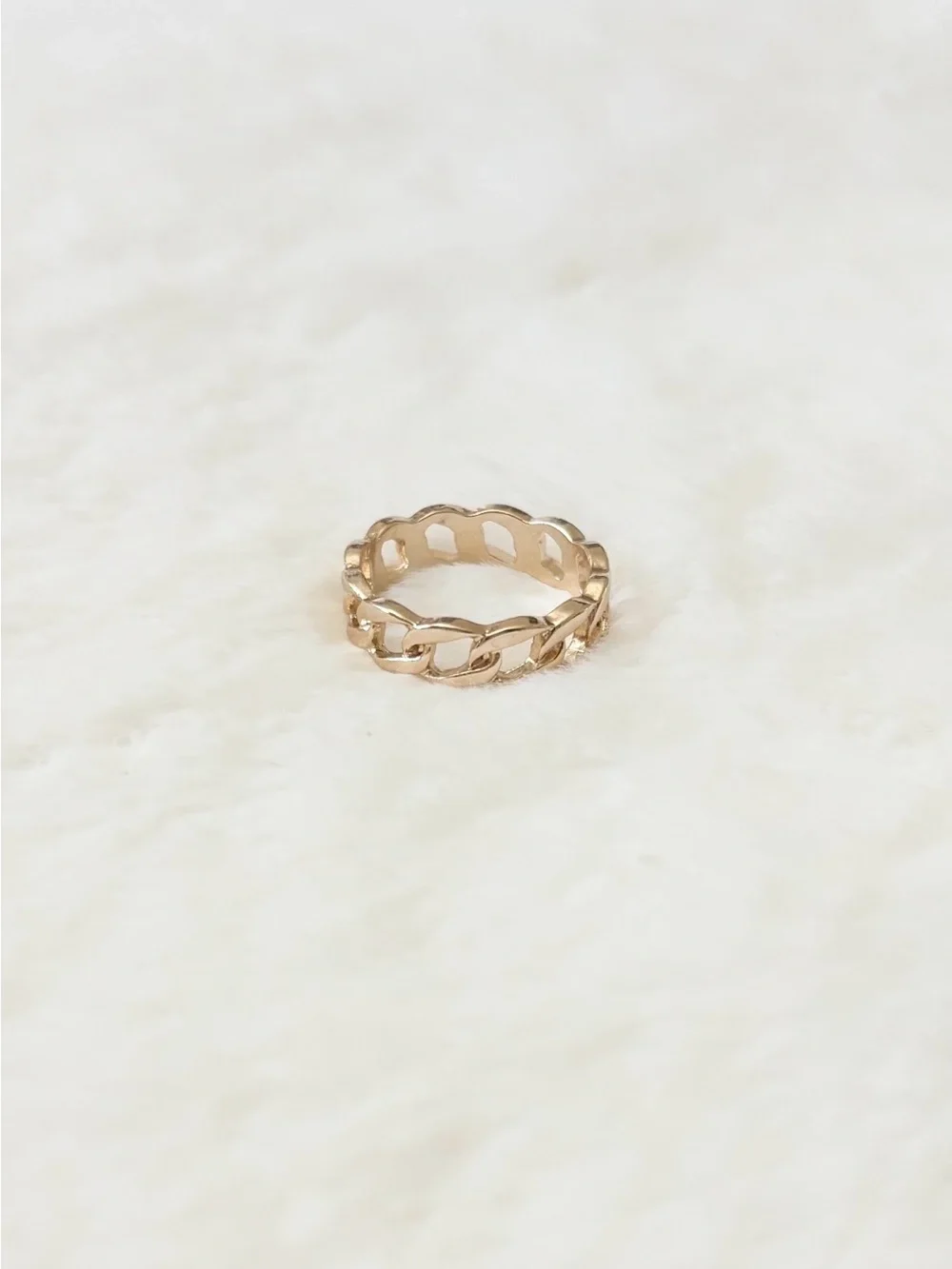 5/$15 🩷 MUST BUNDLE Gold Chain-Link Band Ring - Women Jewelry