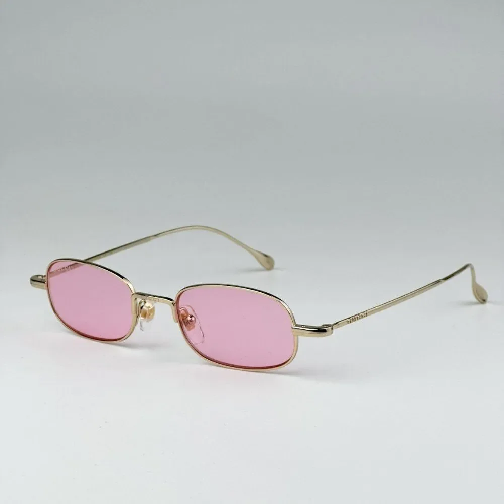 NEW Gucci GG1648S 005 Gold Pink Unisex Rectangle Sunglasses GG 1648S