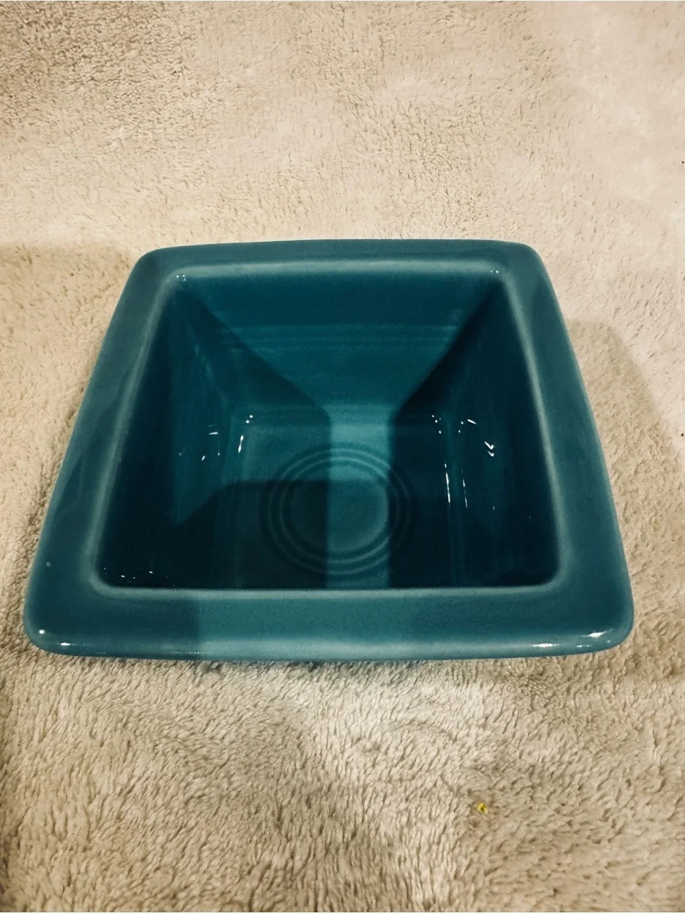 Retired Fiesta Covered Box 4 5/8” by 3 3/4” Turquoise