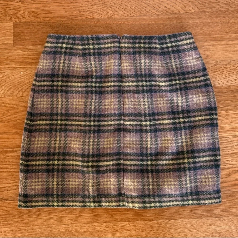 VINTAGE 90s OLD NAVY Lavender Purple Plaid Recycled Wool Jacket and Skirt