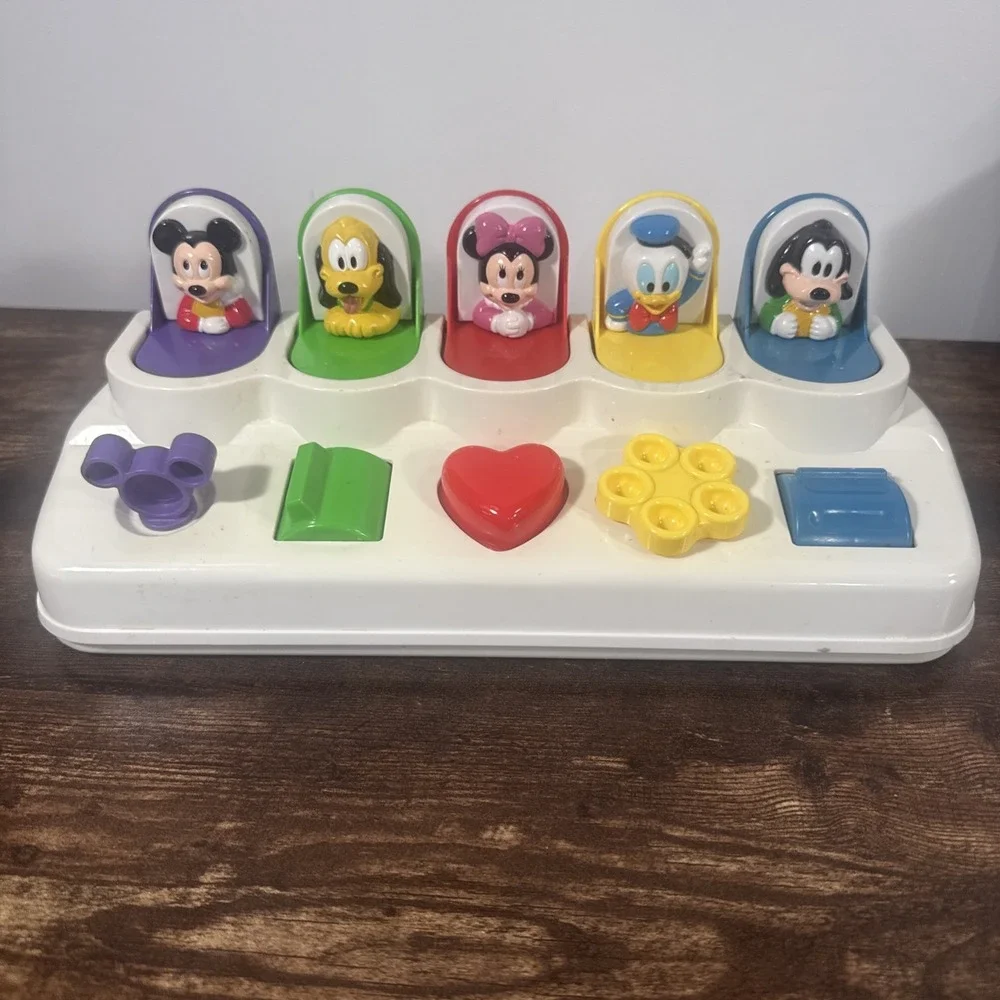 Vintage Disney Mattel Mickey Mouse Friends Pop-Up Children's Toy Tested &‎ Works