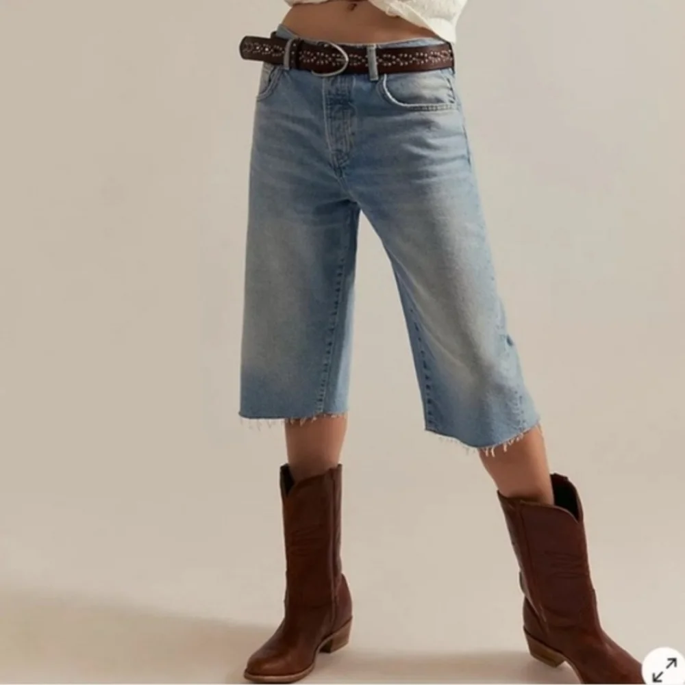 Free People We The Free Jam Session Relaxed Capri Light‎ Jeans