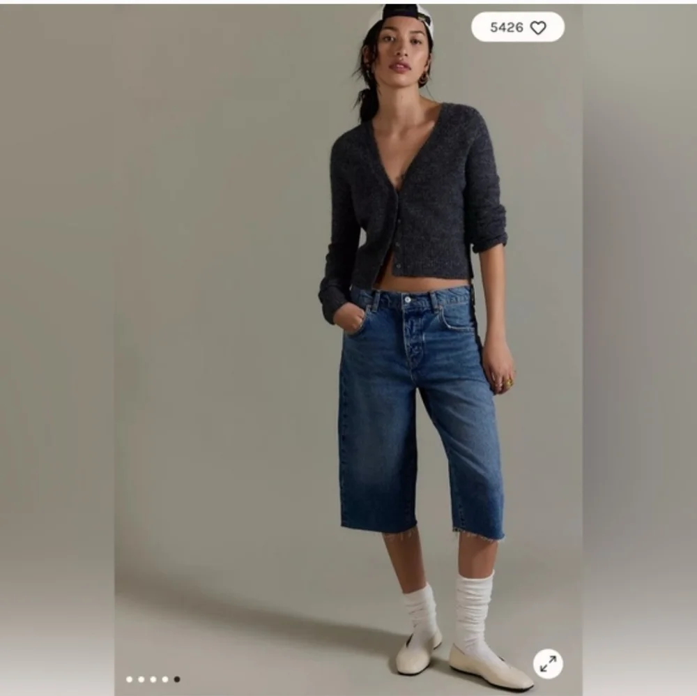 Free People We The Free Jam Session Relaxed Capri Light‎ Jeans