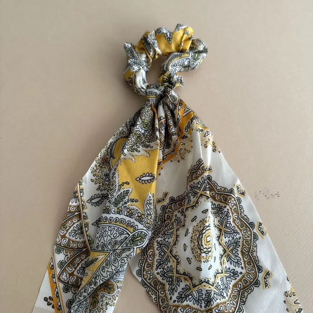 Paisley Scarf Scrunchie Hair Tie K65
