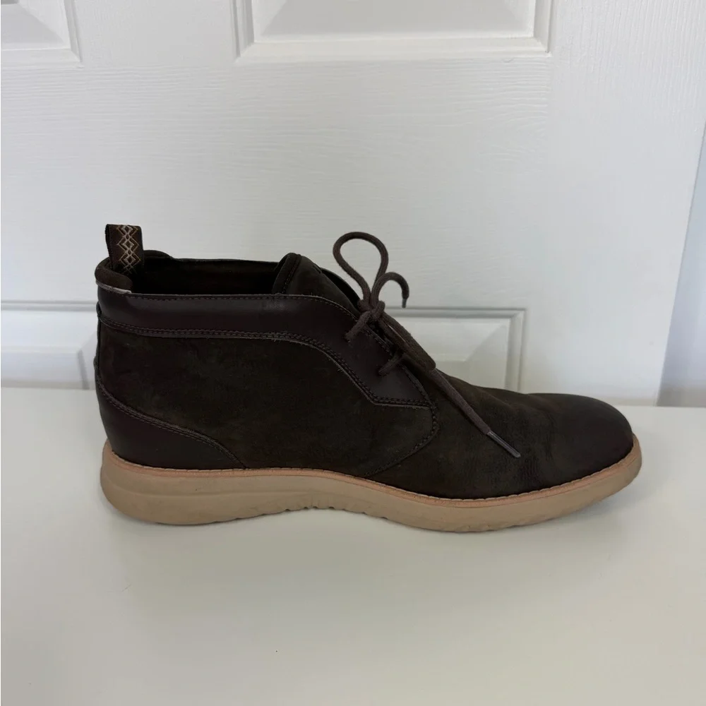 UGG Union Chukka Boots Men's 11.5 Brown‎ Nubuck Comfort Waterproof Plain Toe