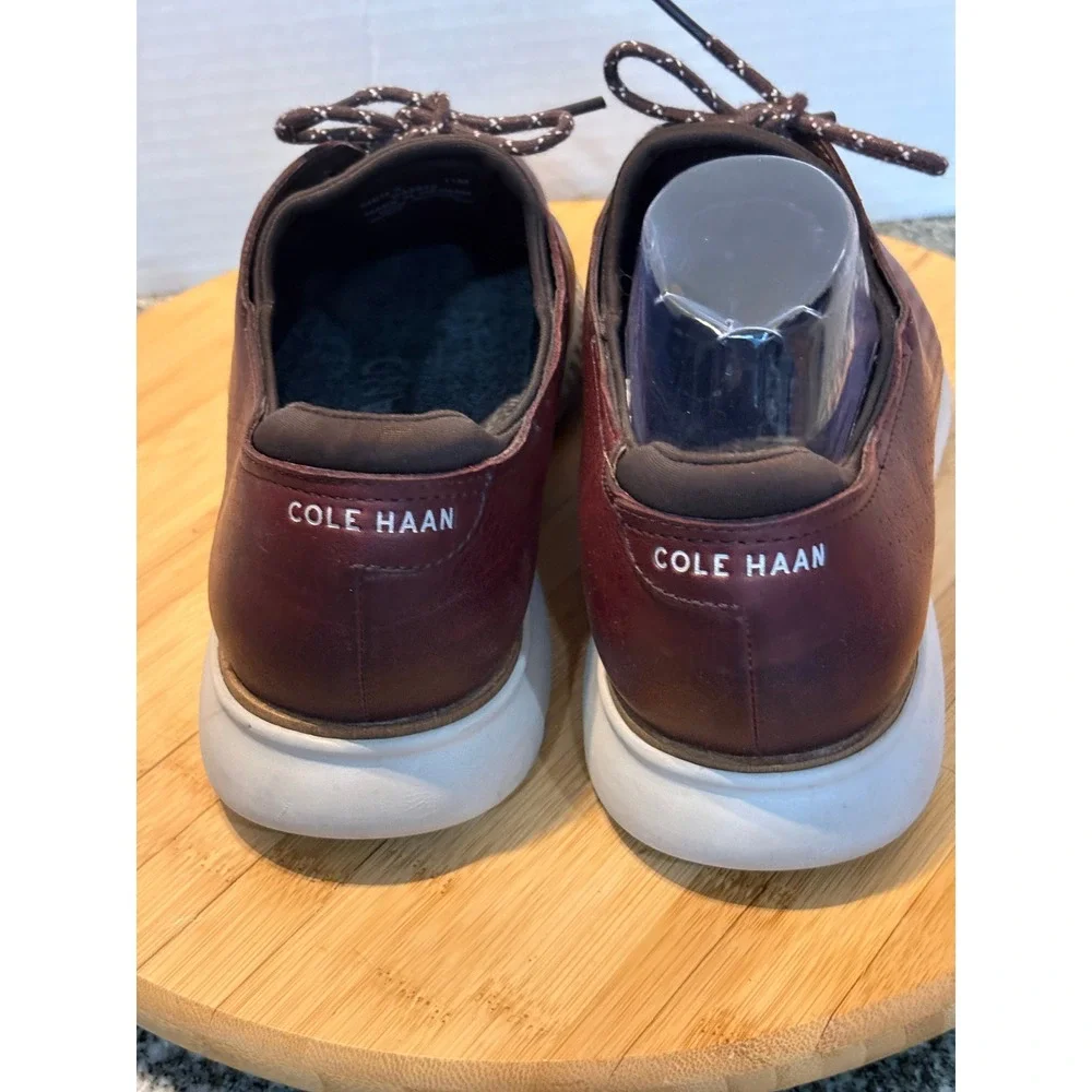 Cole Haan ZeroGrand Mens Burgundy Leather Perforated Wingtip Oxford Sneakers 11M