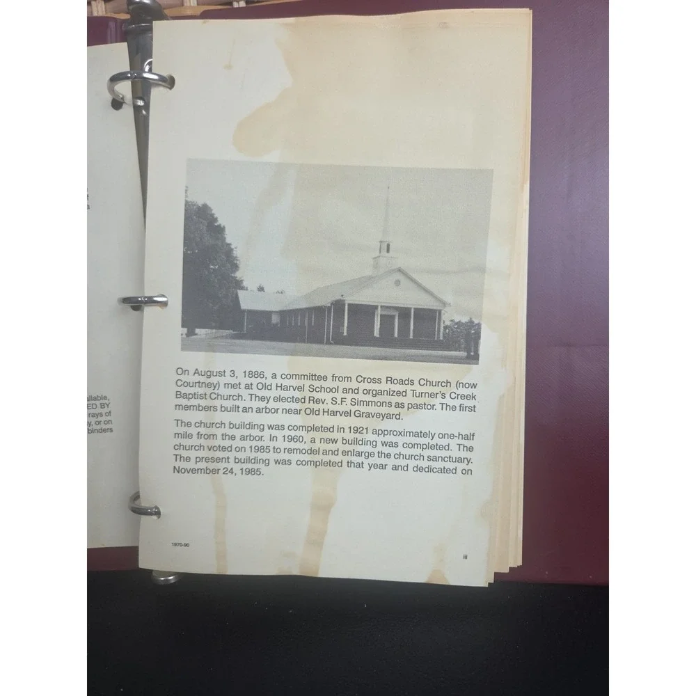 Turners Creek‎ Baptist Church Cookbook Recipe Book Yadkinville, NC 1990