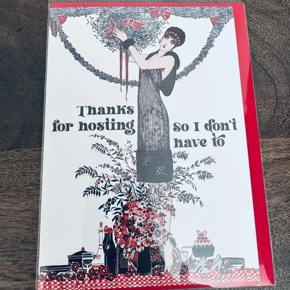 Contemporary Art Christmas Host Holiday Greeting Card