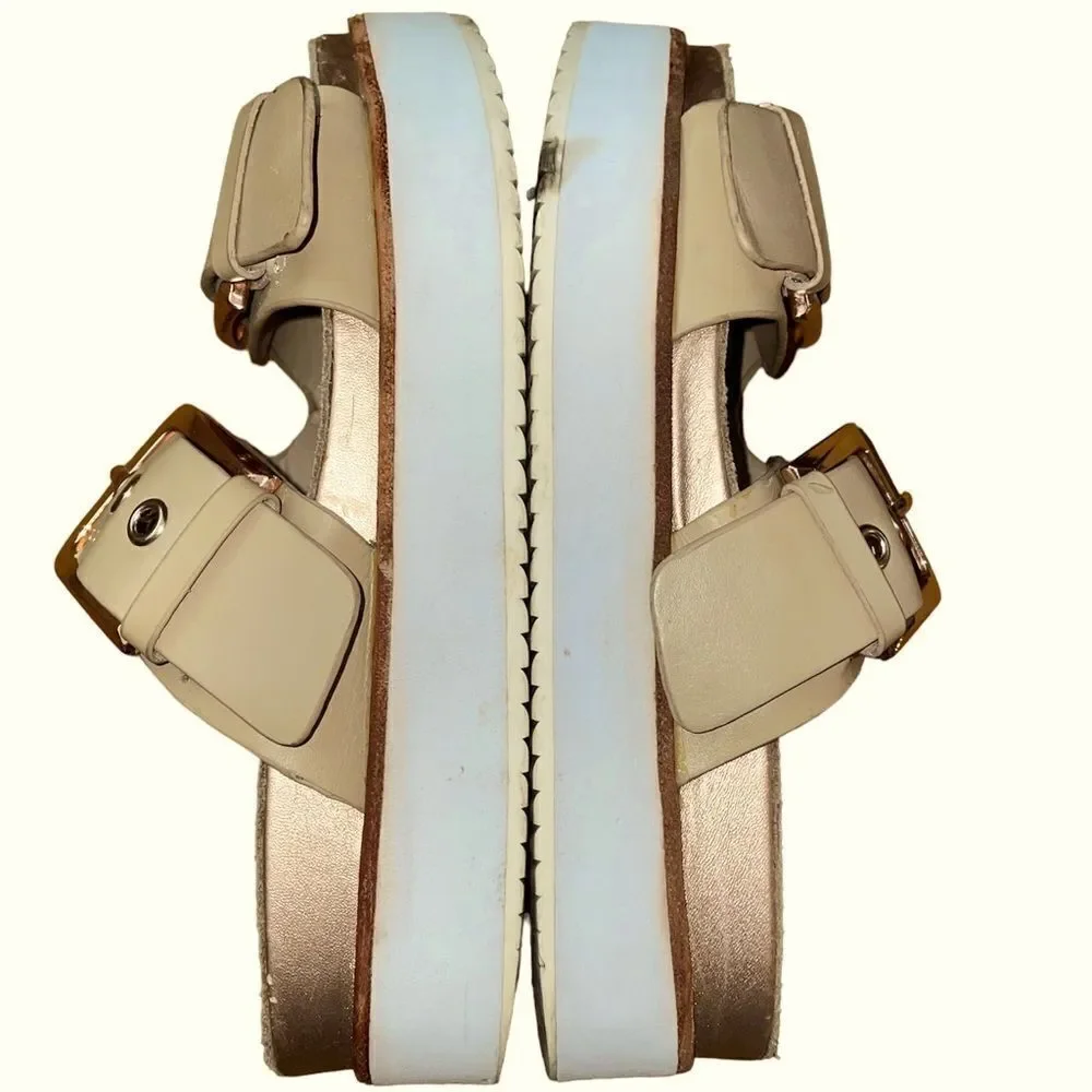 STEVE MADDEN PATE PLATFORM DOUBLE STRAP SANDALS Y2K 7.5