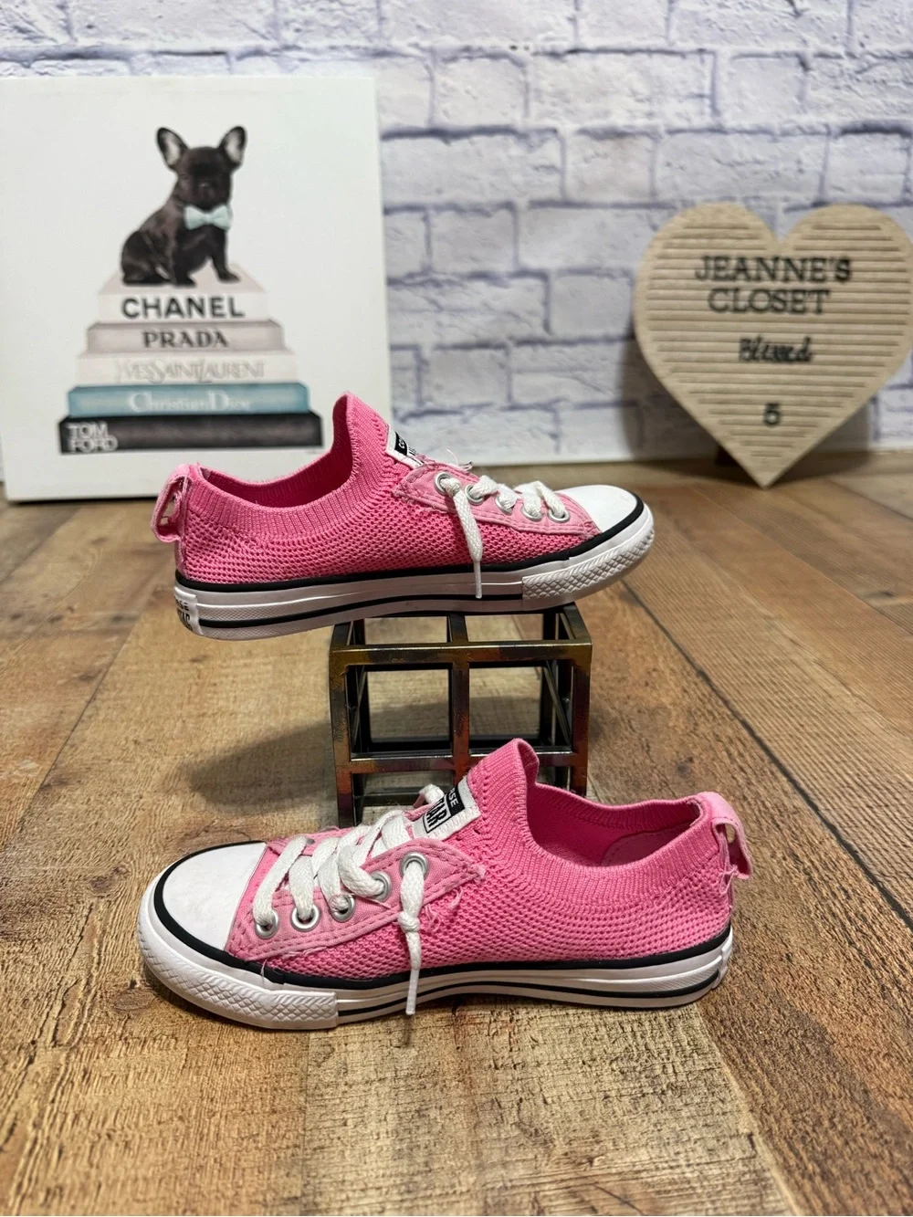 Converse Chuck‎ Taylor All Star Big Kid Girls' Knit Slip-On Shoes size 12