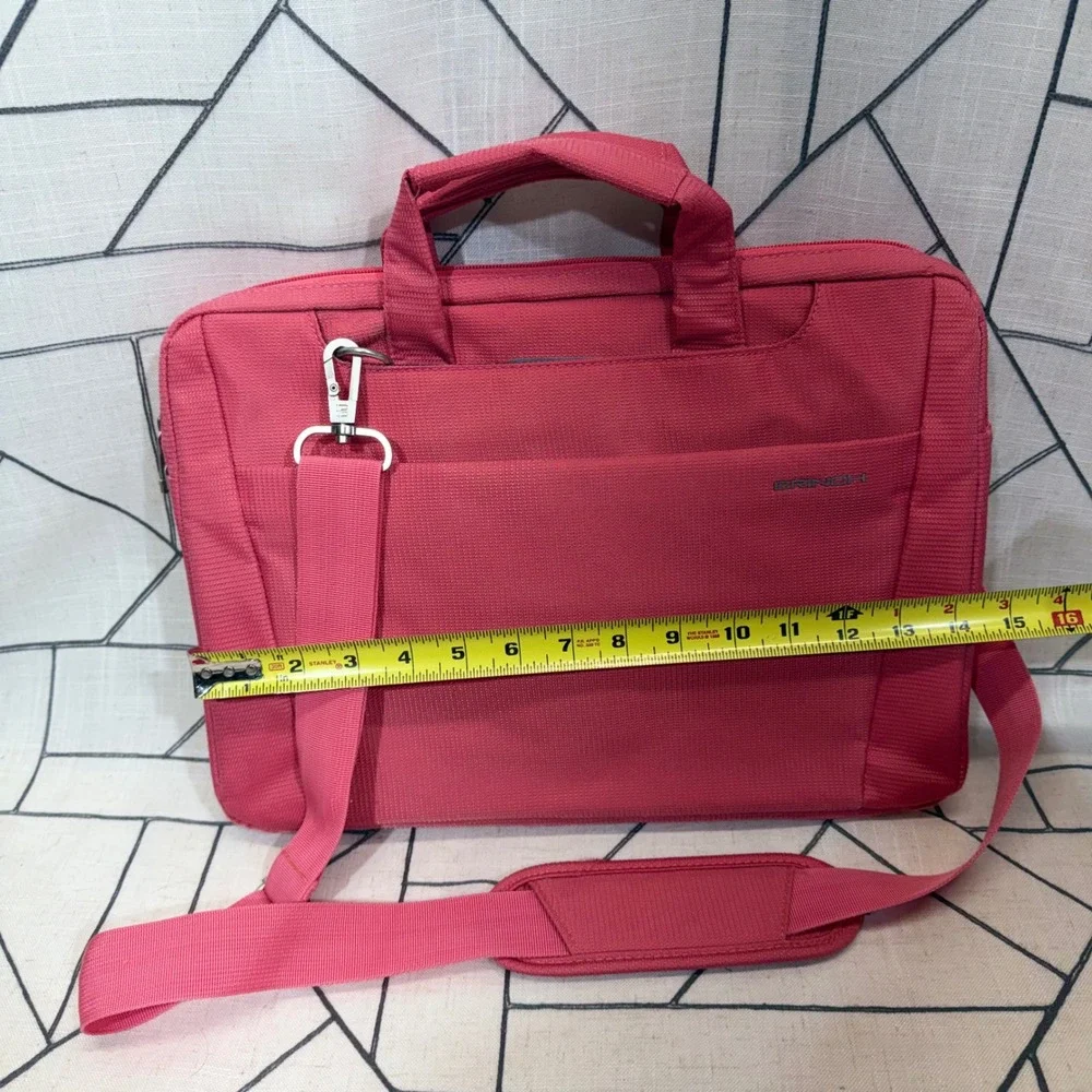 Brinch Laptop Bag 15.6 Inch Pink Messenger Shoulder Briefcase Case Sleeve