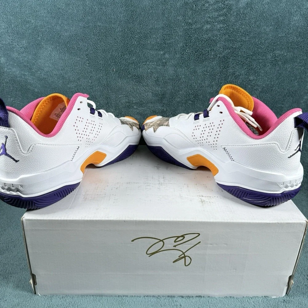 Jordan‎ One Take 4 White/Purple/Gold Basketball Shoes Mens Size 12.5 DO7193-100