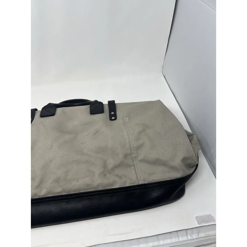 Schoolhouse Electric Tradesman Bag Weekender gray Canvas &‎ Leather USA Made
