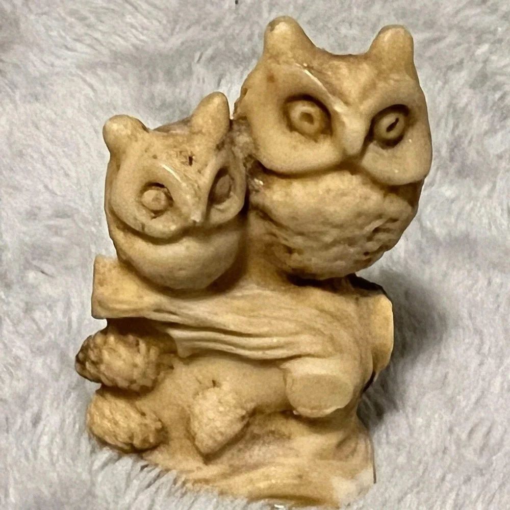 Owls Resin Pair italian Figurine Wony Ltd Italy 2.5