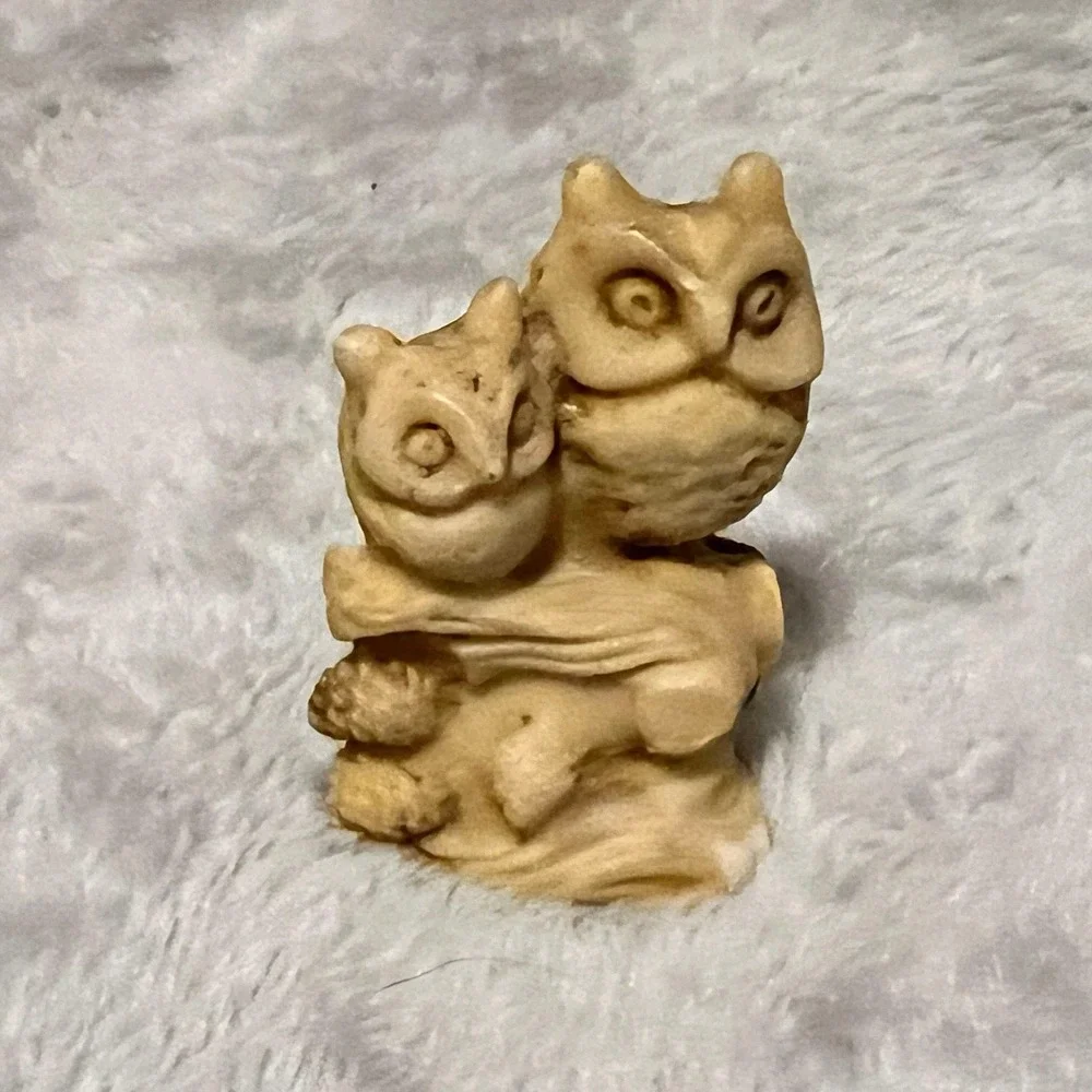Owls Resin Pair italian Figurine Wony Ltd Italy 2.5