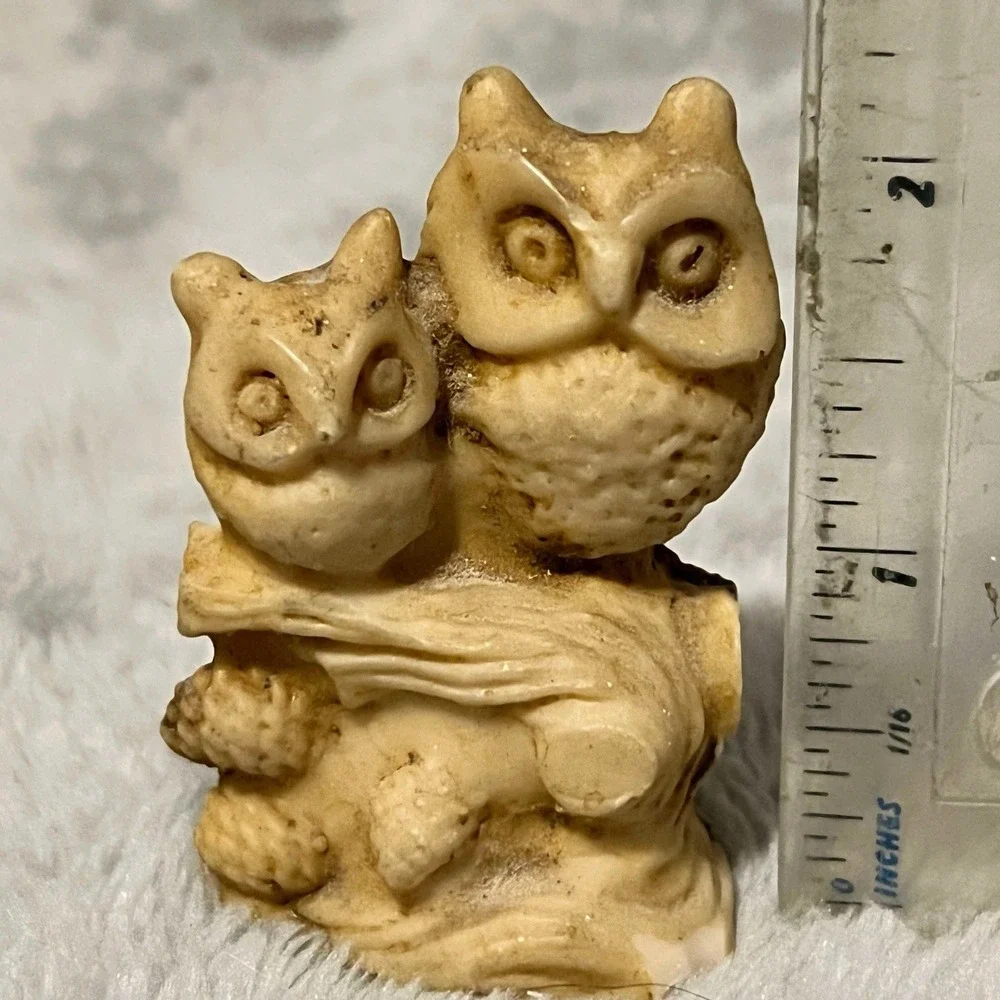 Owls Resin Pair italian Figurine Wony Ltd Italy 2.5