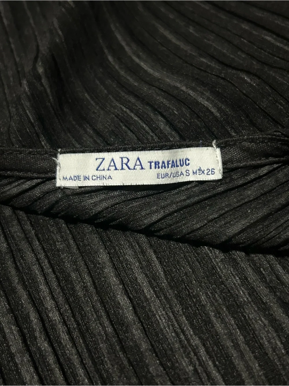 Zara pleated chic fabric