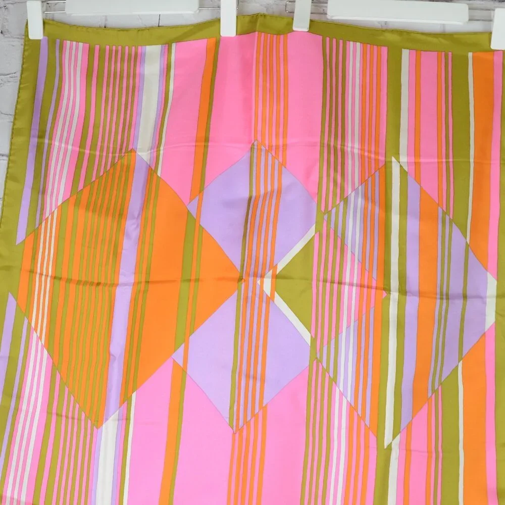 VTG DIOR Geometric Silk Twill Scarf