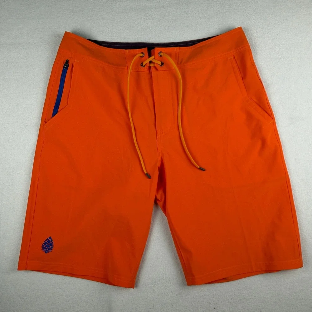 NWT Stio Men's CFS Board Shorts Out Of Bounds Orange Size 34 X 21.5