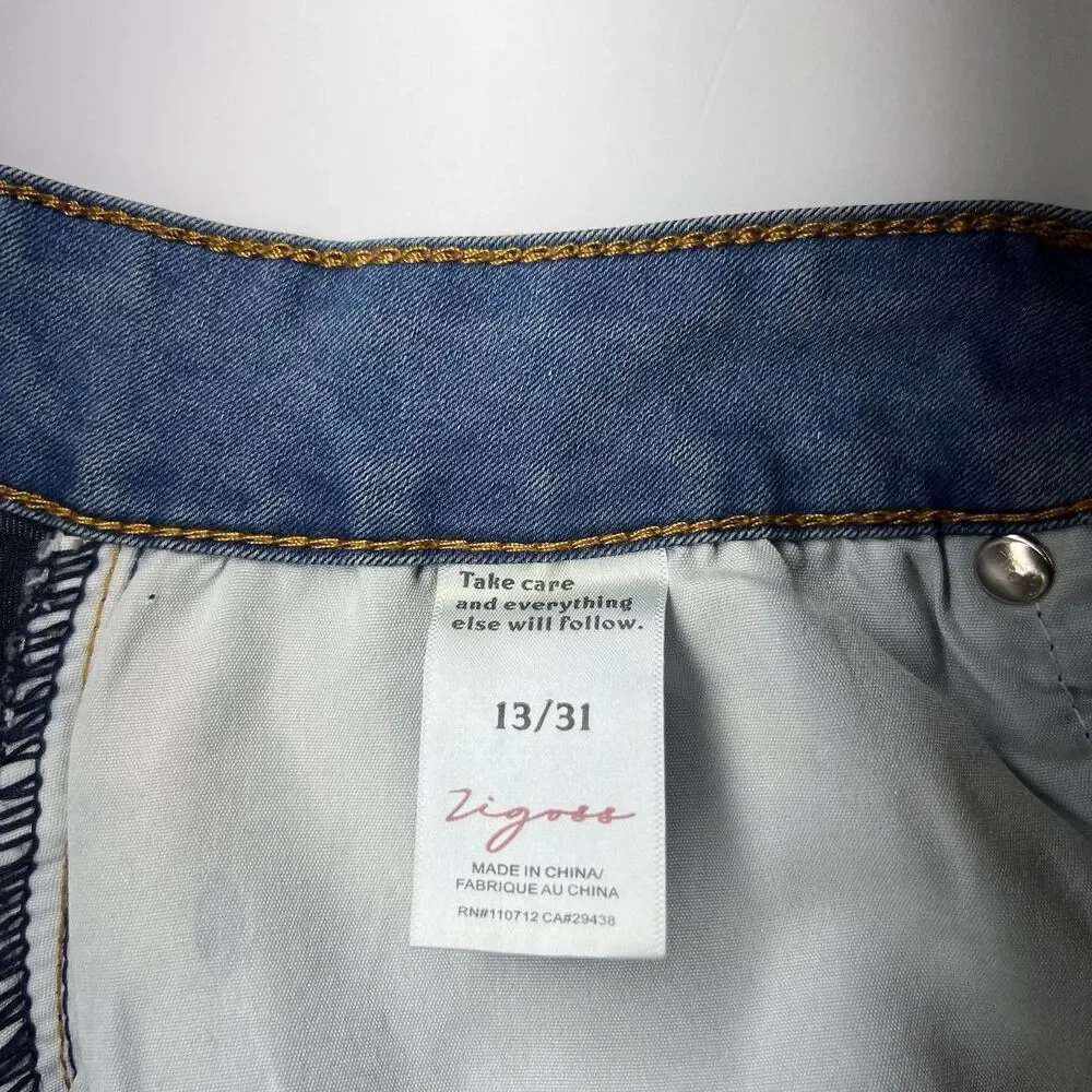 Vigoss Baggy Bermuda Jorts Cutoff 13/31 Distressed