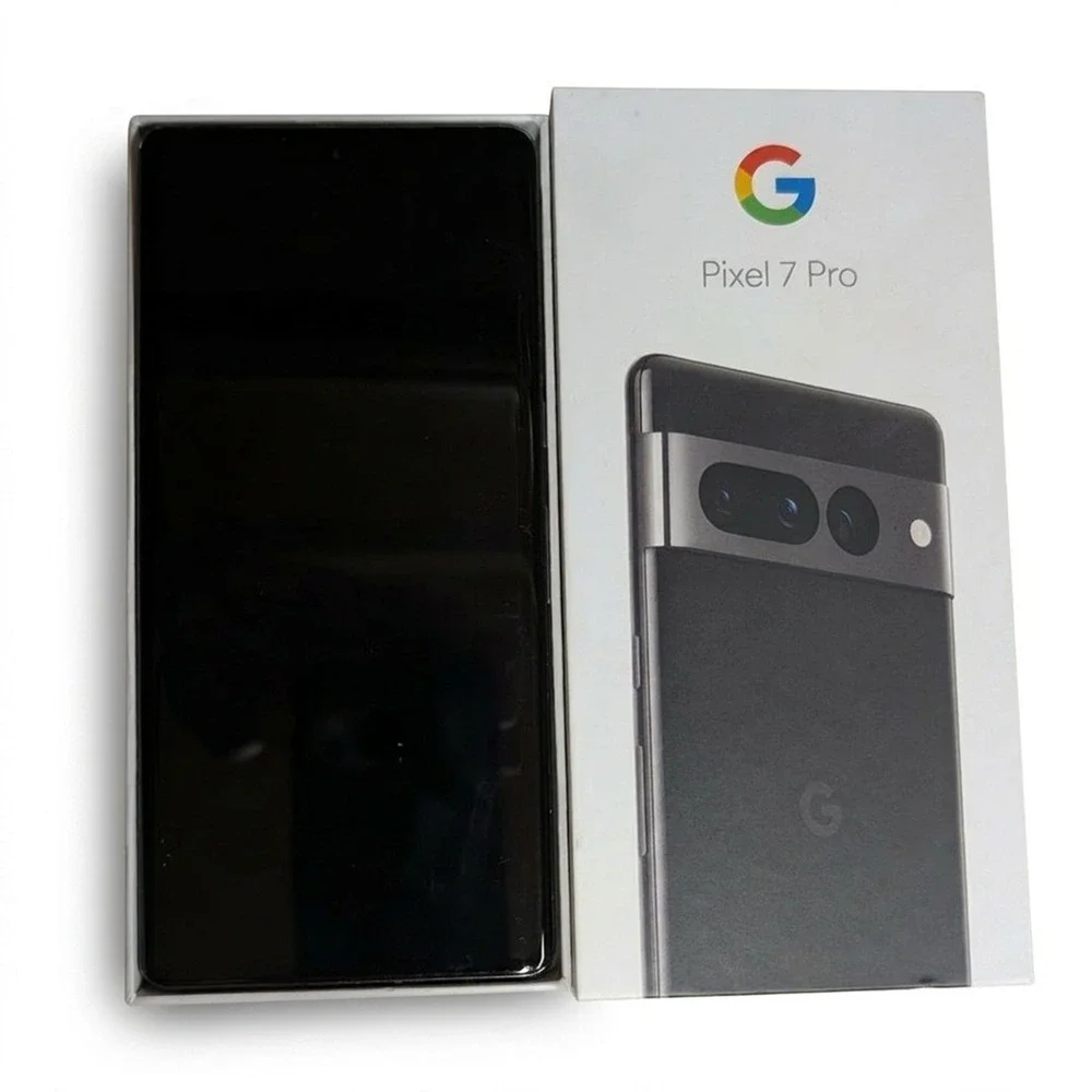 Google Pixel 7 Pro Verizon Phone, Crack on Case, Otterbox, 128MB, Working, READ