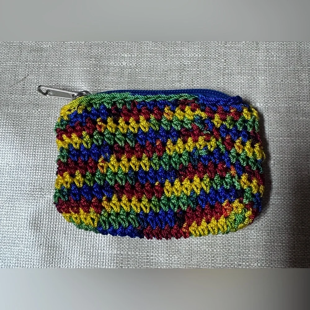 Multicolor Crochet  Soda Pop Can Tab Coin Purse