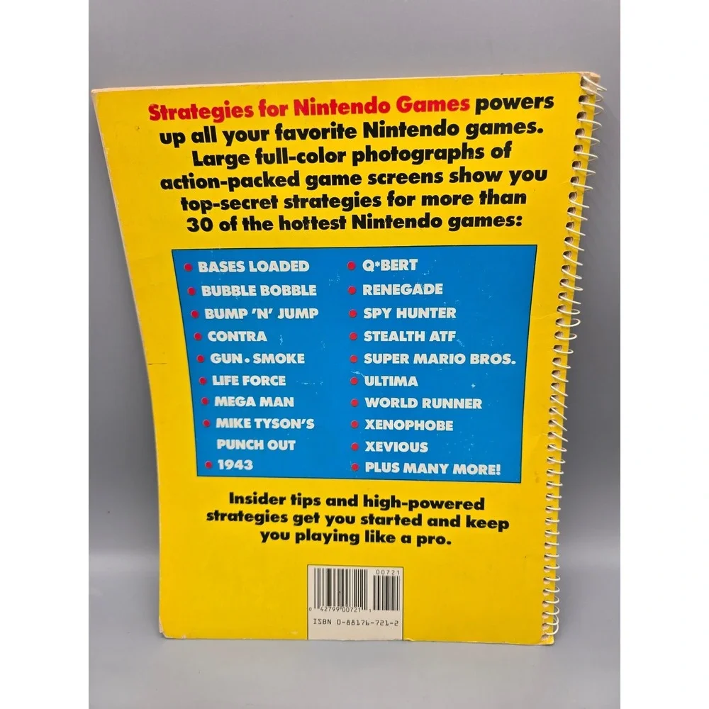 Strategies Nintendo Games Consumer Guide 1989 NES Strategy Guide Spiral Bound