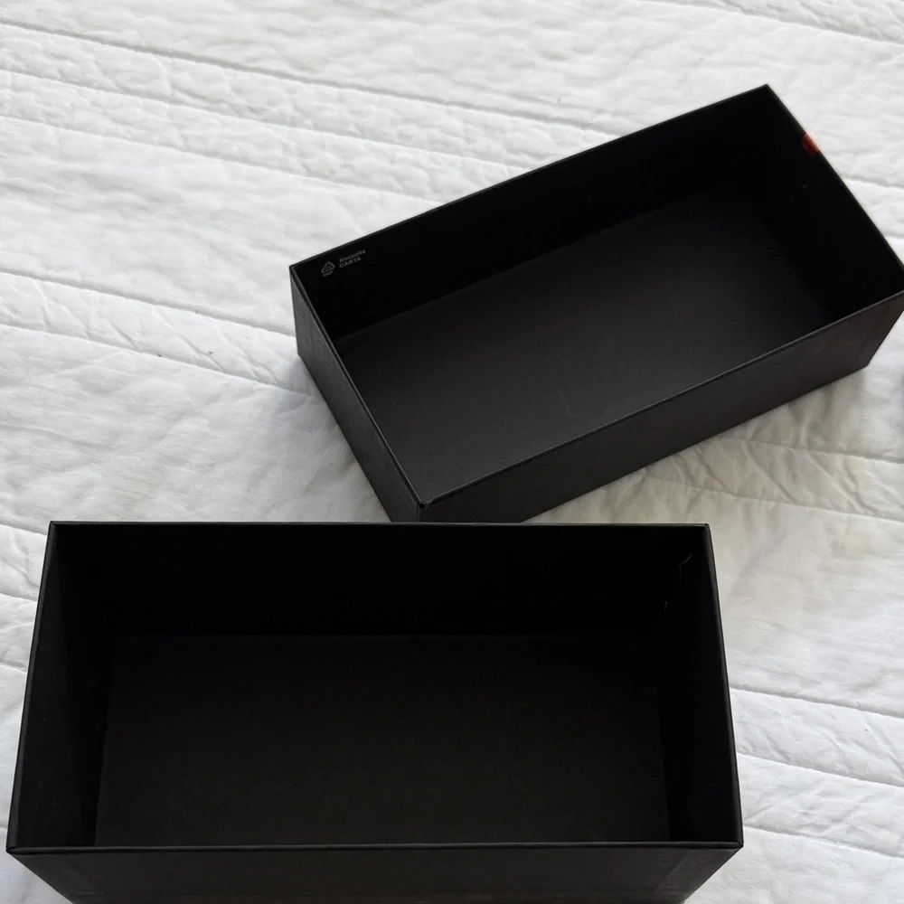 Prada Black Box with Red Stripe Logo