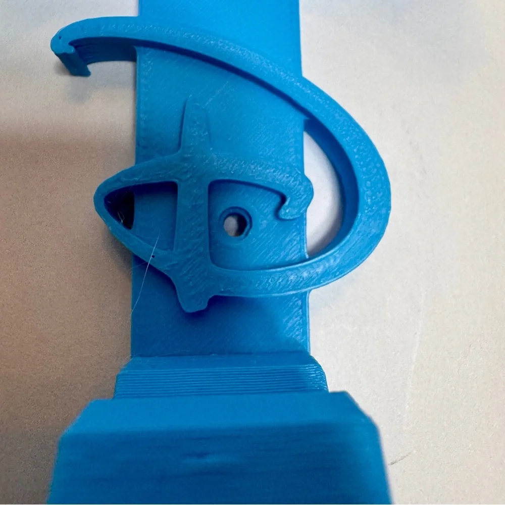 NWT handmade 3D-printed light blue wall-mounted hook for Disney ears