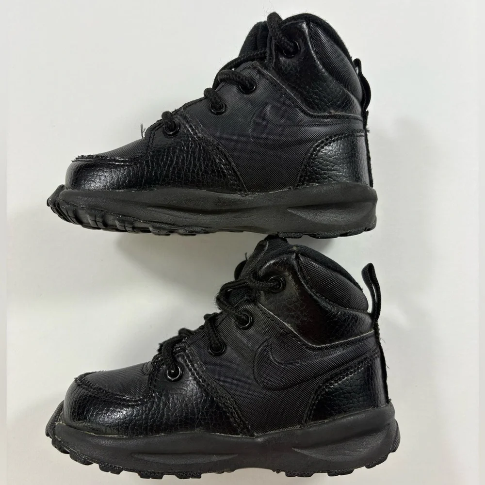 Nike Toddler Kids Triple Black Manoa LTR (TD) Boot Shoes | Size 7