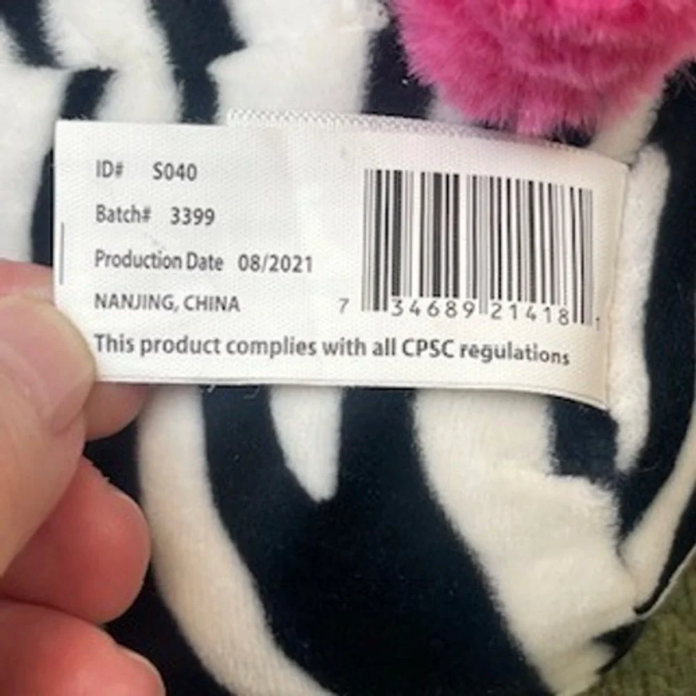 Squishmallows zebra plush