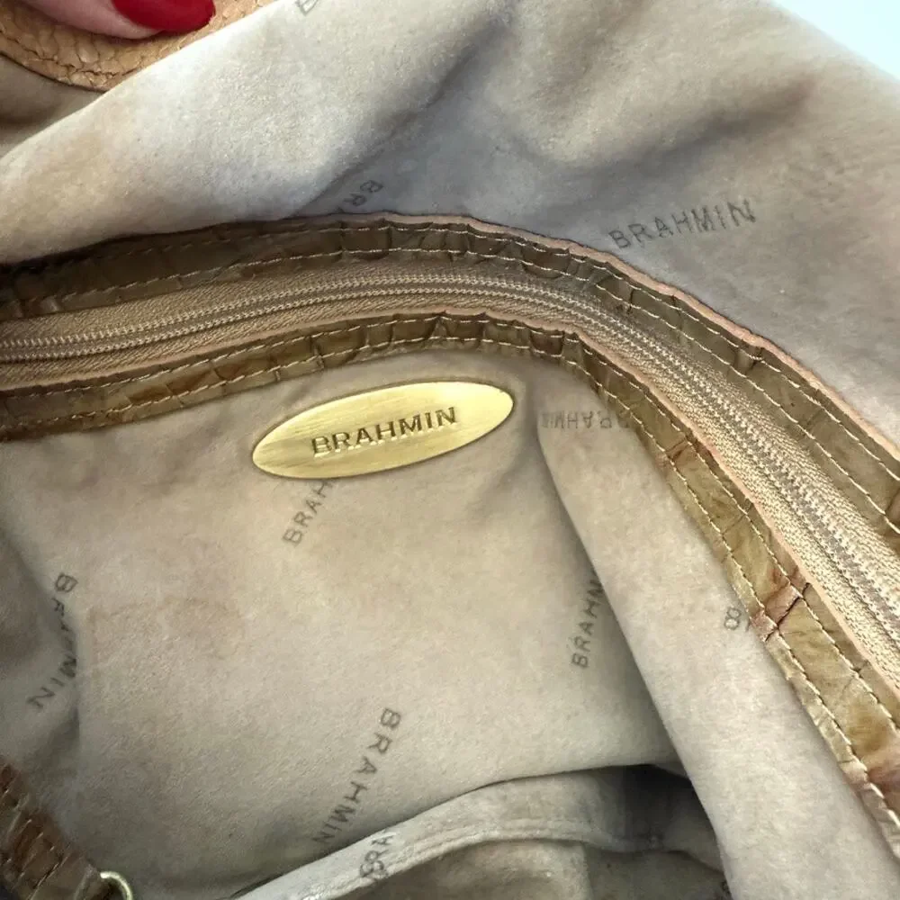 Brahmin snakeskin embossed
